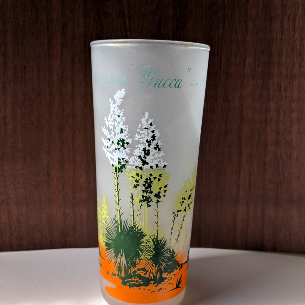 Vintage 50s Cactus Glass Arizona Yucca